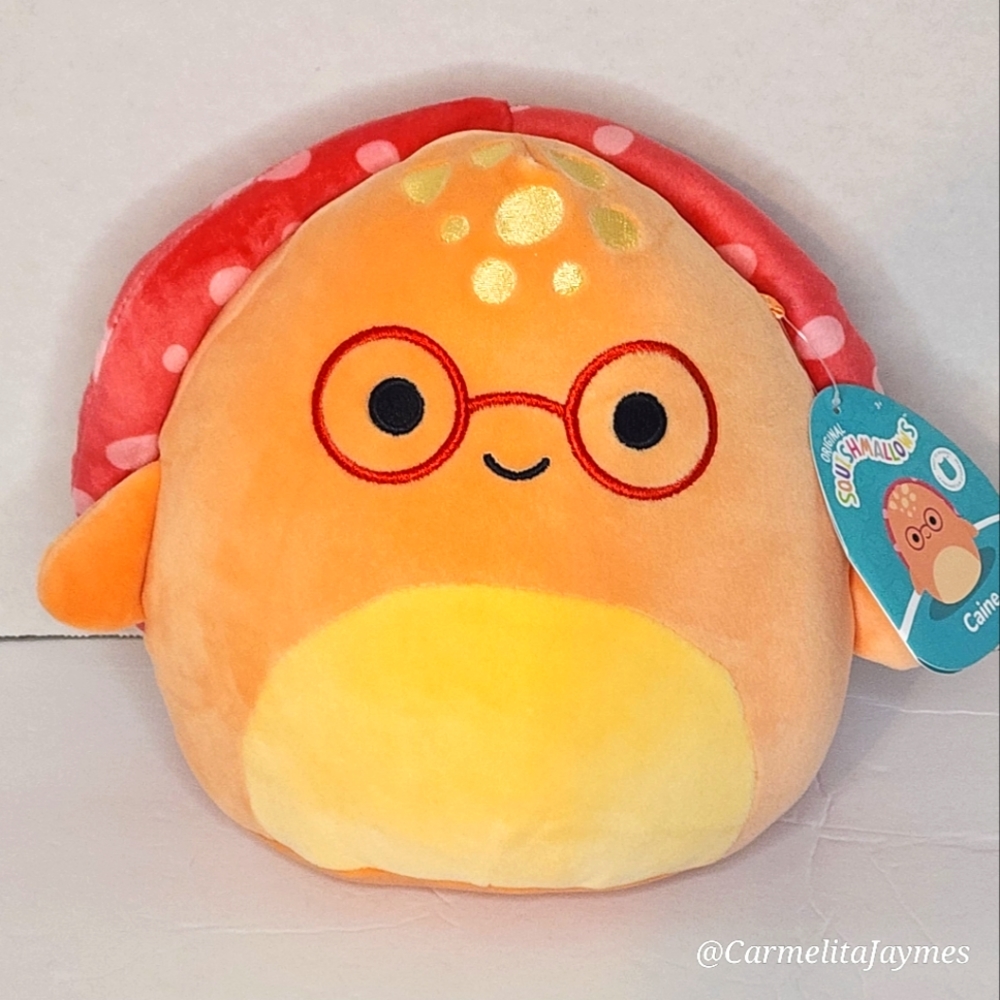 CAINE 🐢 FTM Orange & Red Turtle Original Squishmallow by Kelly Toy ☆》NWT《☆